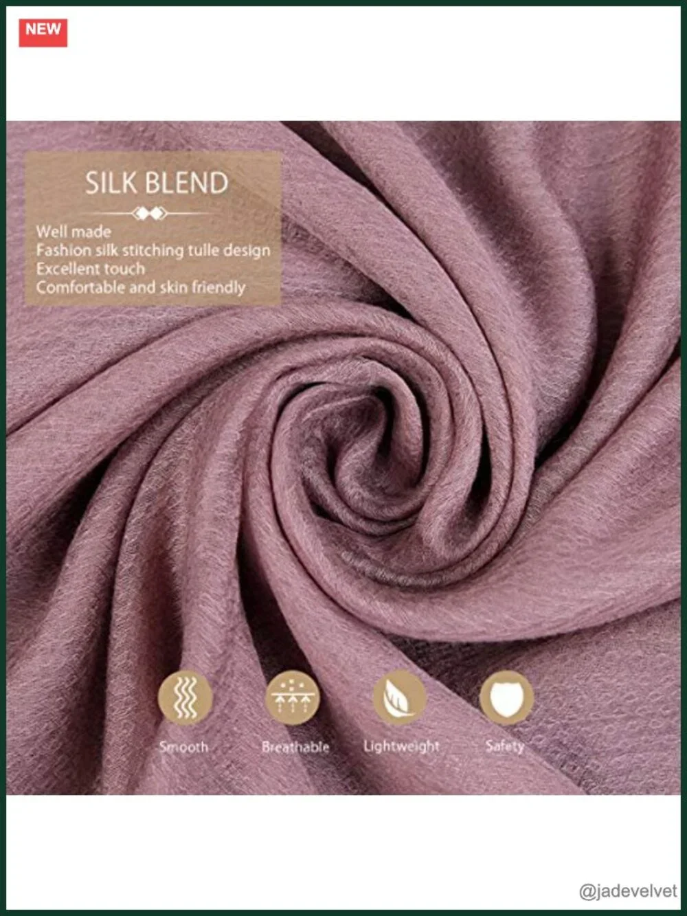 Silk Chiffon Scarf Sun Protection Shawl Bead Embellishment